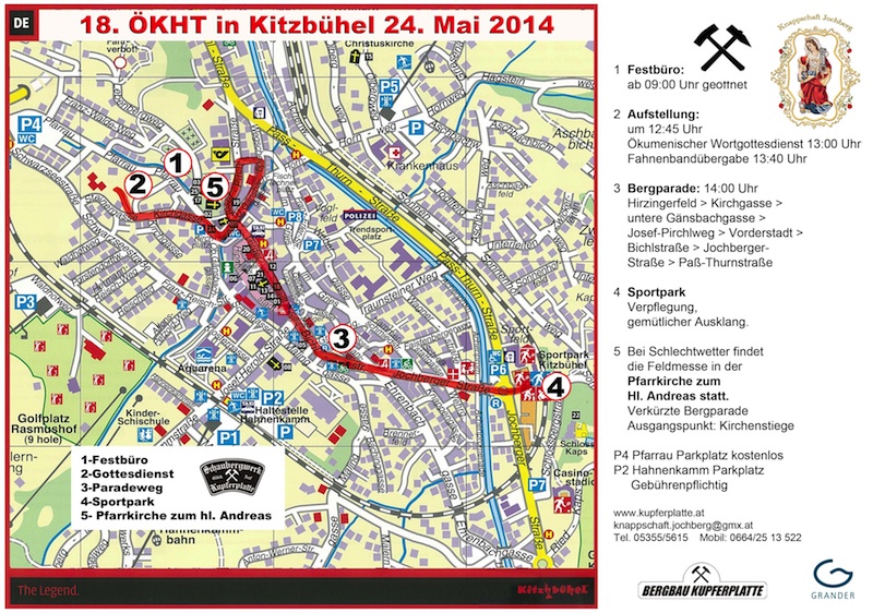 Route Bergparade2014 mit Info